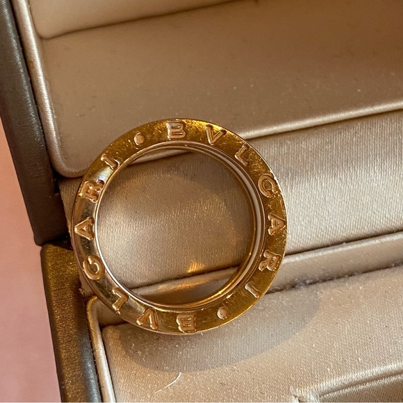 BVLGARI 18K AU750 ROSE GOLD WHITE CERAMIC  B. ZERO RING SIZE 50 UNISEX - Picture 4 of 9